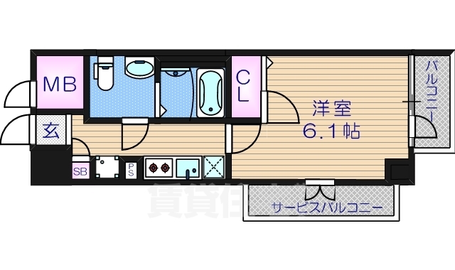 エグゼ天王寺2の間取り写真