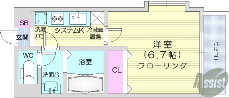 フォンテーヌ鶴が丘の間取り写真