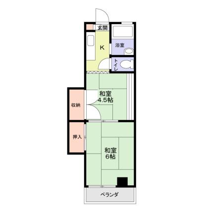 東京メトロ千代田線 北千住駅 徒歩20分 5階建 築46年の間取り写真