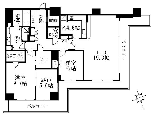 W Comfort Towers WESTの間取り写真