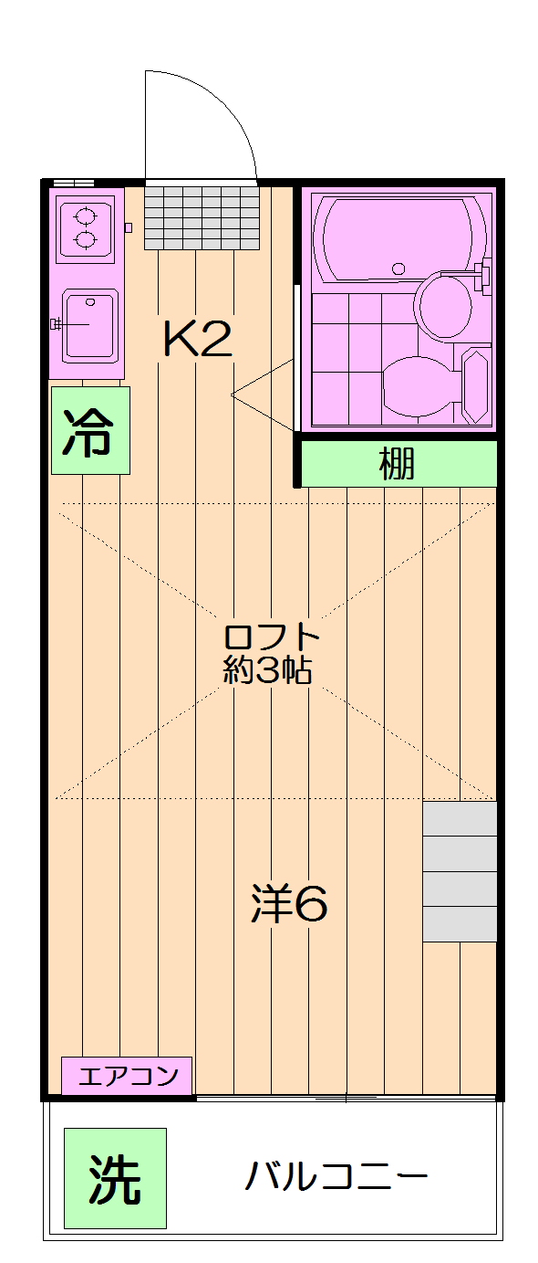 杉並区井草のアパートの間取り