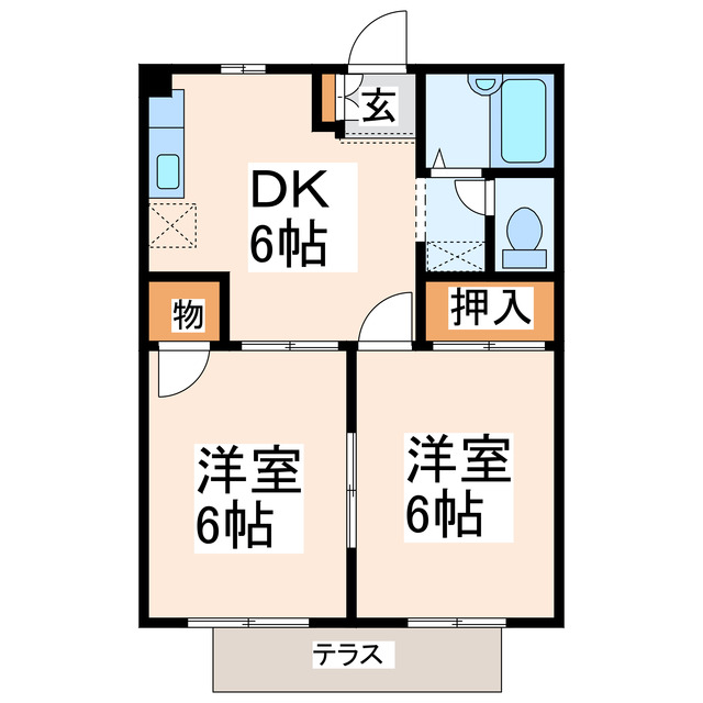 菊池郡大津町大字陣内のアパートの間取り