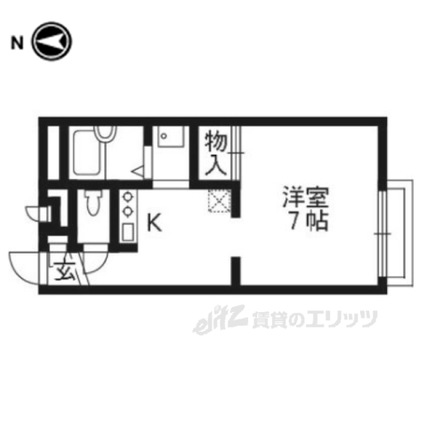 相楽郡精華町大字下狛のアパートの間取り