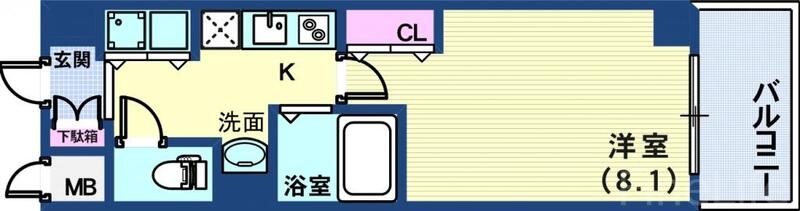 カスタリア三宮の間取り