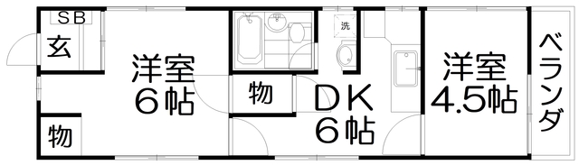 桜木町アパートの間取り