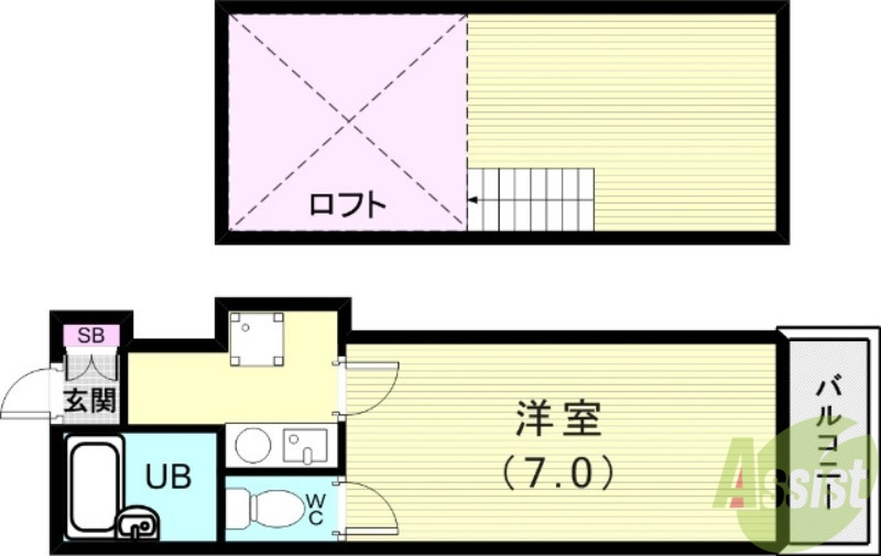 サンシャイン高丸の間取り