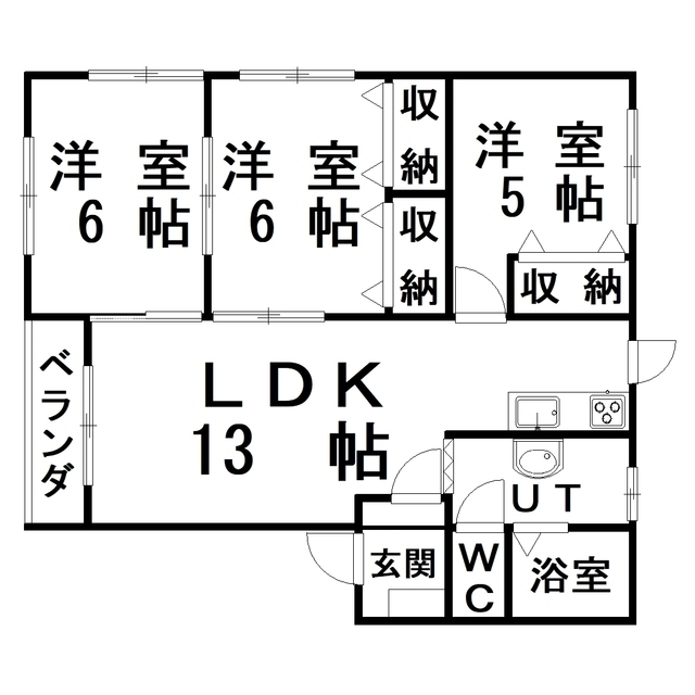 ひまわりハイツの間取り