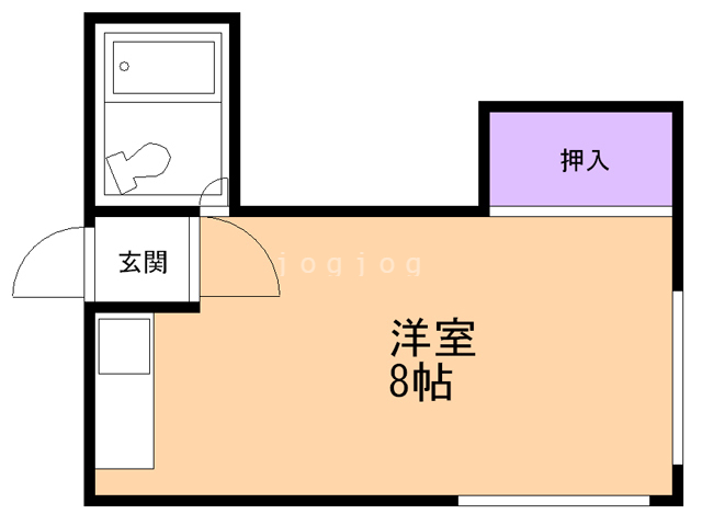 函館市白鳥町のマンションの間取り