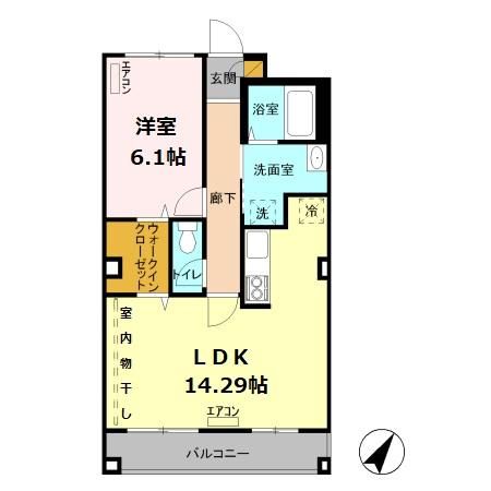 カーサコート熊谷の間取り