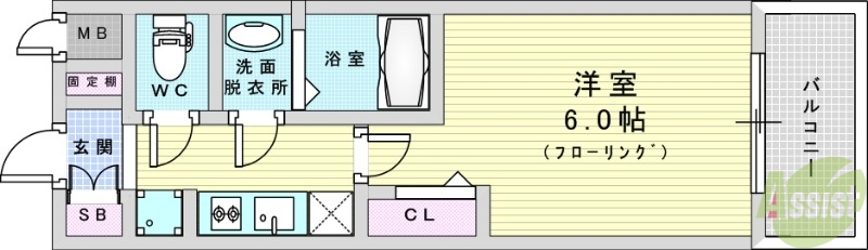 プレサンス塚本ベラビィの間取り