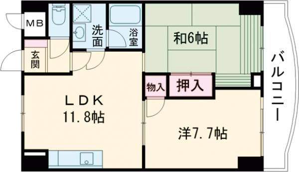 サンビレッジ段原の間取り