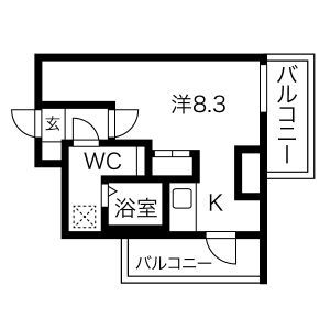 アストリア北大前の間取り