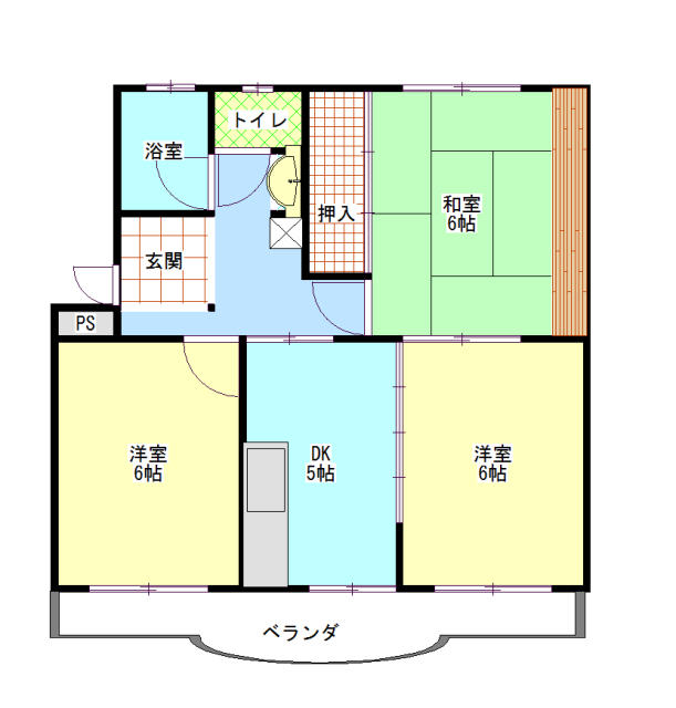 日野市旭が丘のマンションの間取り