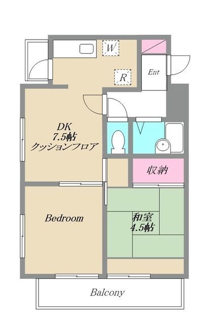 新宿区西落合のマンションの間取り