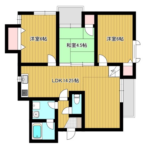 板橋区四葉のアパートの間取り