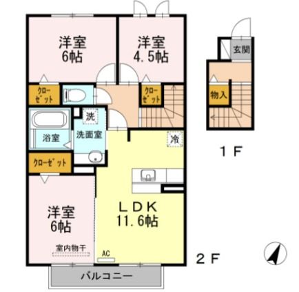 ベルデュールの間取り