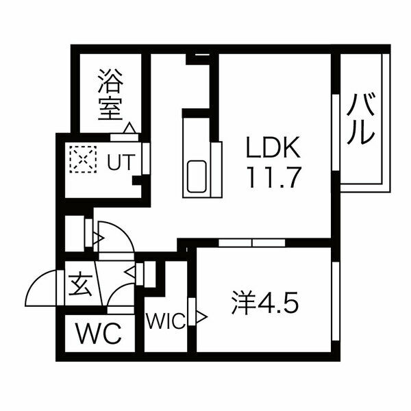 ブランシャールAS北16条Nの間取り