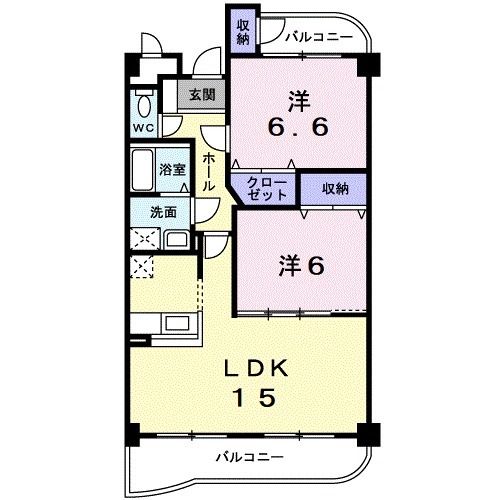 桑名市大字大福のマンションの間取り