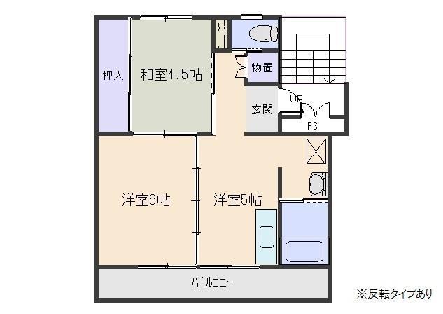 ビレッジハウス石鳥谷２号棟の間取り