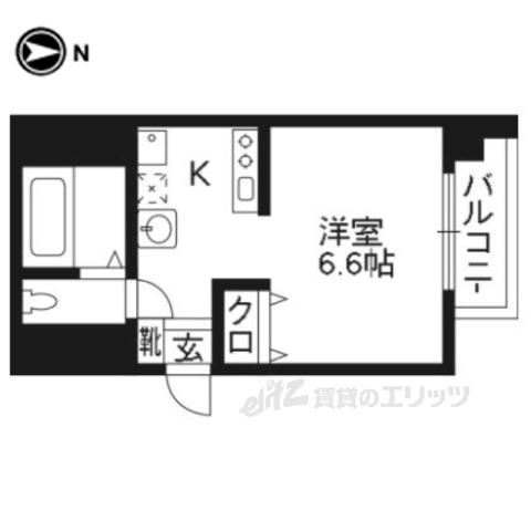 【京都市下京区西七条北月読町のマンションの間取り】