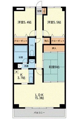 八千代市緑が丘のマンションの間取り