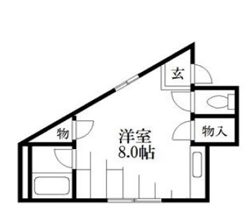 千葉市稲毛区園生町のマンションの間取り