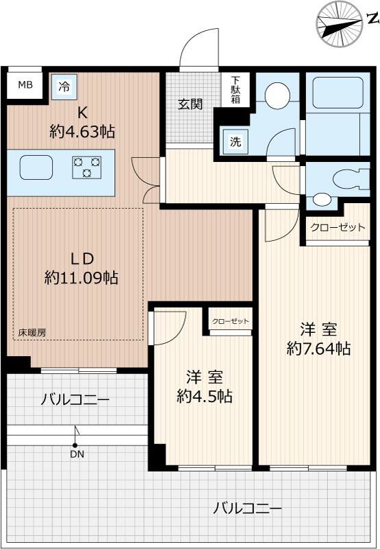 練馬区早宮のマンションの間取り