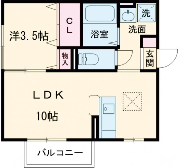 ステラコート壱番館　B棟の間取り