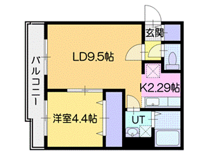 北広島市中央のマンションの間取り