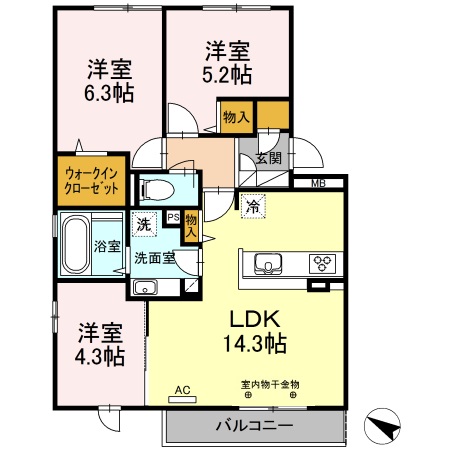 アコールヒルズの間取り