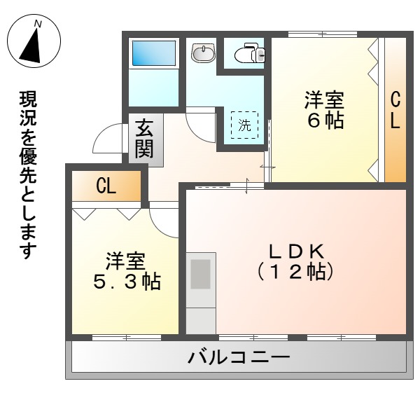 緑苑東団地８号棟の間取り