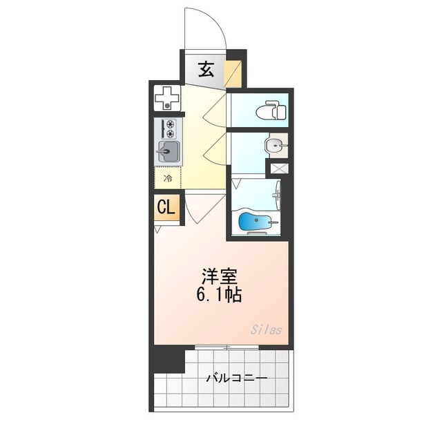 京都市南区上鳥羽勧進橋町のマンションの間取り