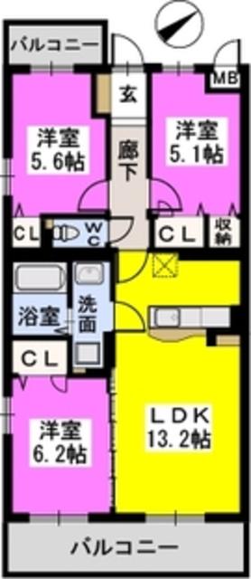 ステラルーチェ宰都の間取り