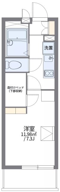 レオパレスヒルサイドフラットの間取り