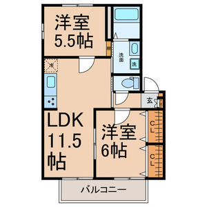 ビバリーK&A　C棟の間取り