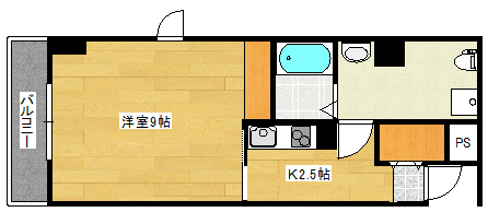 【広島市中区本川町のマンションの間取り】