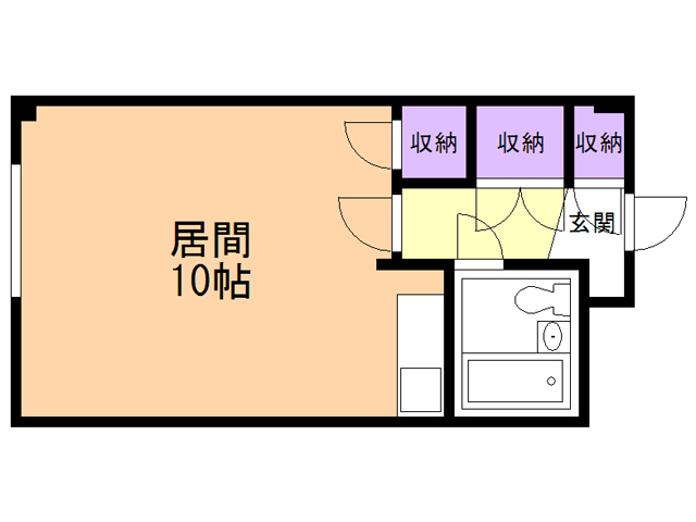 函館市元町のマンションの間取り