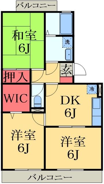 市原市国分寺台中央のアパートの間取り