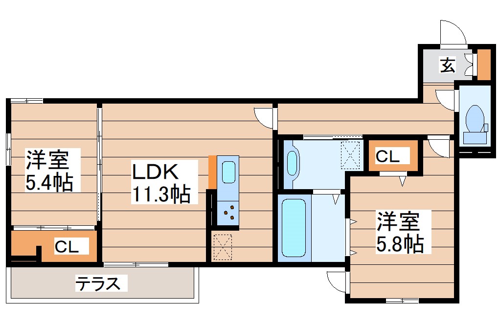 【D-ROOM薬師堂の間取り】