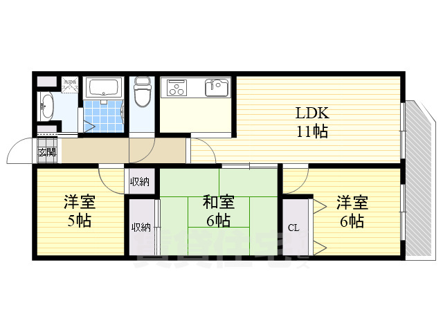 吹田市春日のマンションの間取り