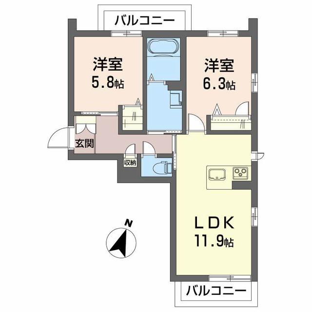 ベレオ庄町の間取り