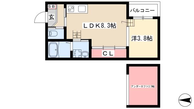 ハーモニーテラス比々野町の間取り