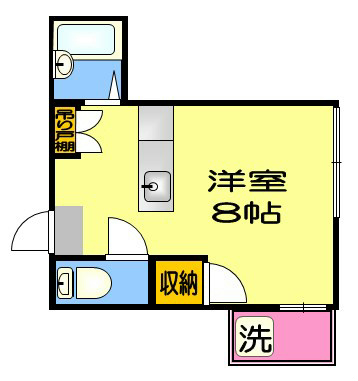 鹿児島市新屋敷町のマンションの間取り