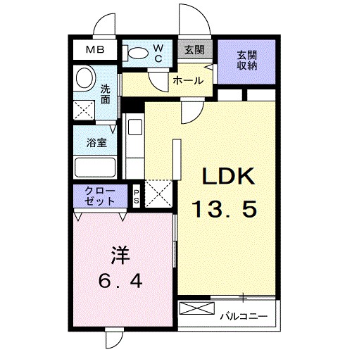 【小田原市栢山のマンションの間取り】