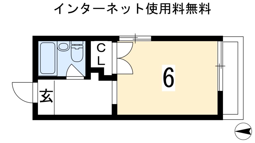 シェアフラット岩倉の間取り