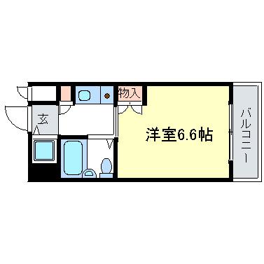 尼崎市南竹谷町のマンションの間取り