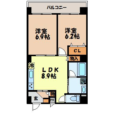 グランアズール浦上（目覚町）の間取り