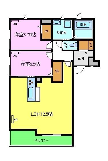 モンレーヴ三国ヶ丘の間取り