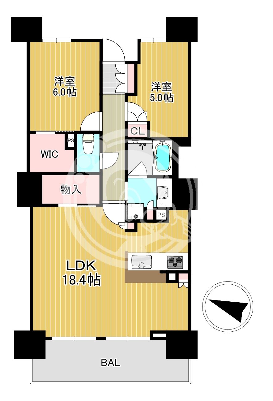 シティタワー大阪福島の間取り