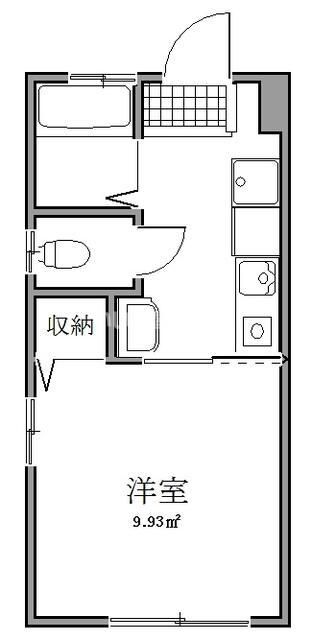 春日部市浜川戸のアパートの間取り